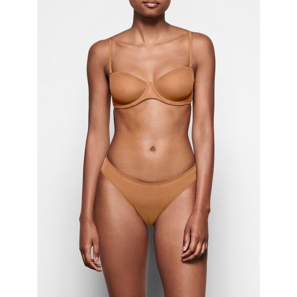 SKIMS Ultra Fine‎ Mesh Multiway Strapless Bronze Bra NWT 44C - Picture 3 of 8